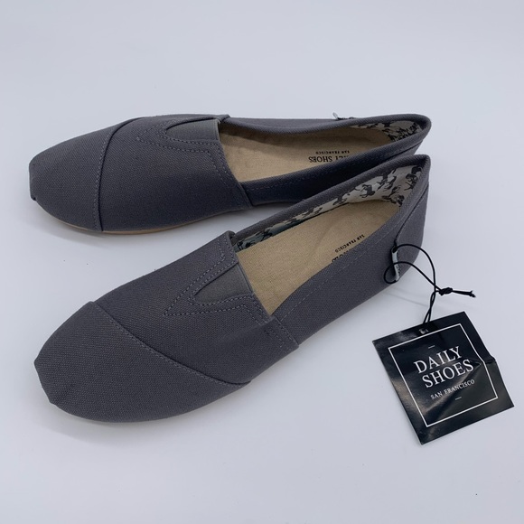 Daily Shoes Walker Linen Charcoal 9 - Picture 1 of 6